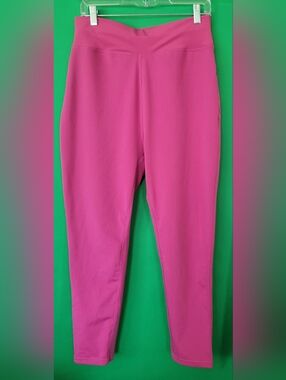 High-Waist Pink Women Pop Fit XL Leggings Pockets Exercise Active